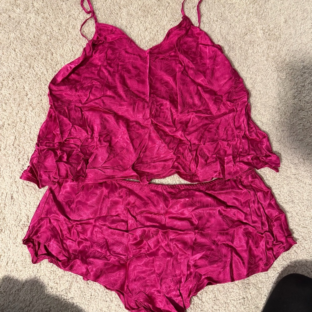Victoria's Secret Magenta Pajama Set